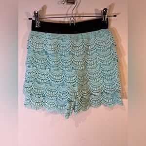 New Crochet Lace light weight shorts Great for the beach or hot night out.